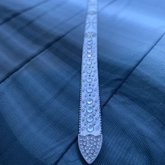 Large White & Gray DNA Mens Belt